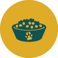 Pictogramme d’un bol de granules alimentaires