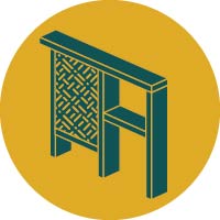 Pictogramme de mur isolé en fibres végétales